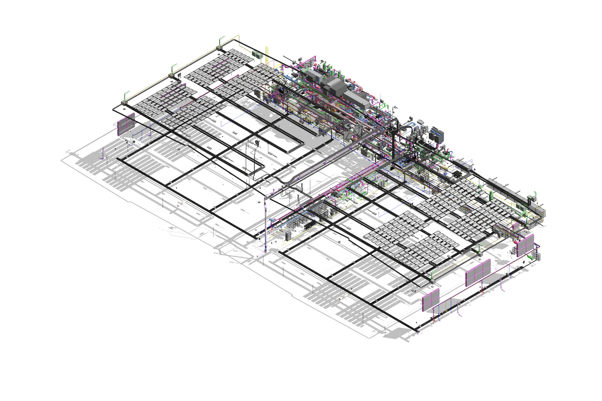 Incide Engineering strutture impianti MEP BIM modello Hangar Sigonella
