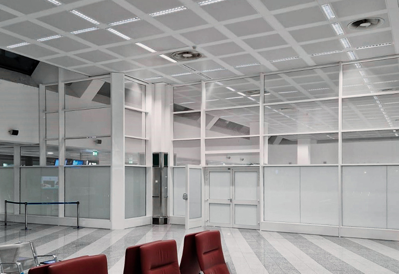 Incide SEA Milano Malpensa T1 Satellite A partizioni re-layout