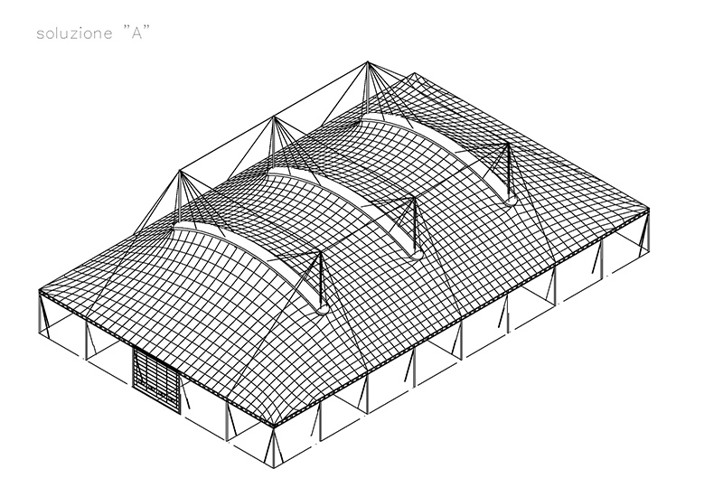Wood structure + membrane structure