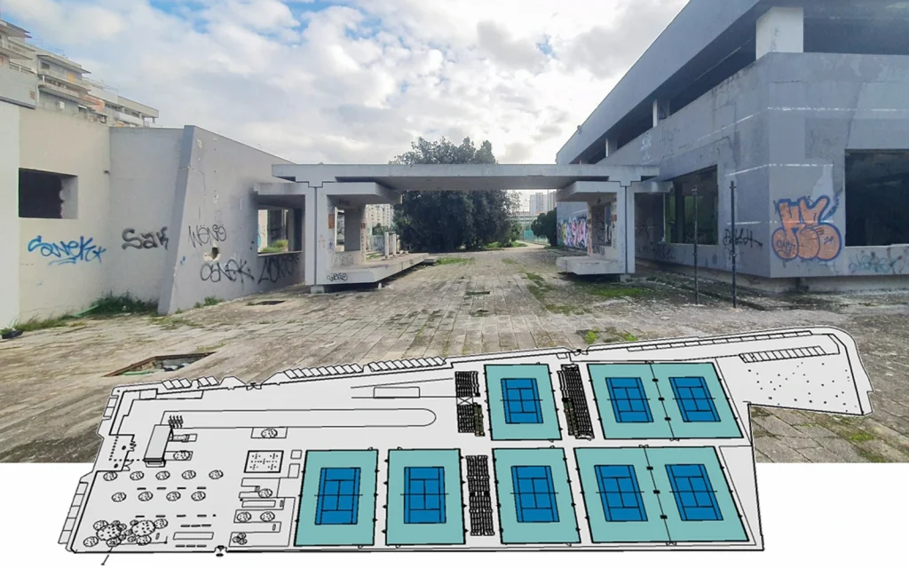 riqualificazione centro sportivo tennis Magna Grecia